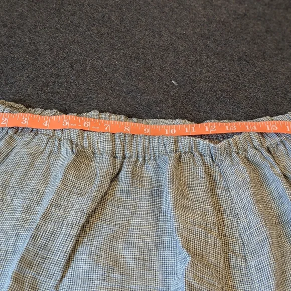 Flax Linen Long Skirt Gray - Picture 4 of 5